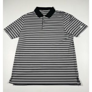 Adidas Mens Climacool Polo Shirt Size Large‎ Grey Golf Striped Performance